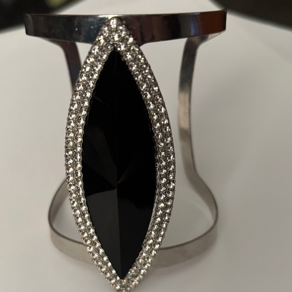 Elegant Silver and Black Women's Bracelet